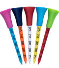Rubber Top Plastic Golf Tees - 83mm (5 pack)