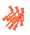 Orange Plastic Step Golf Tees – 48mm (10 pack)