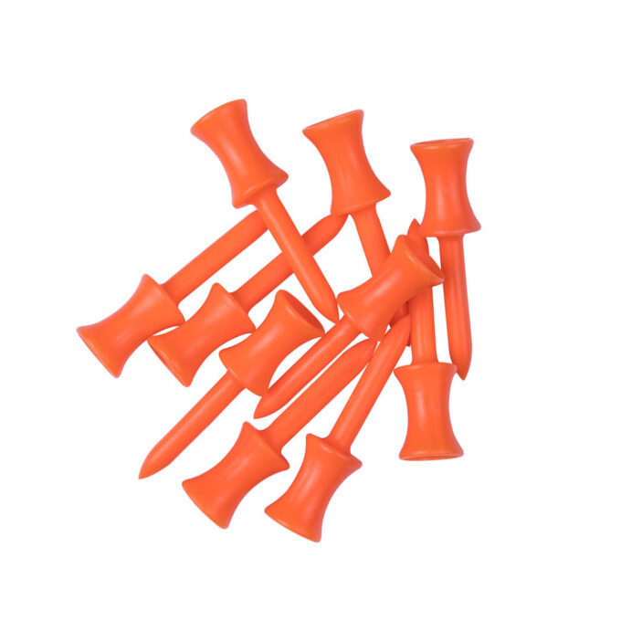 Orange Plastic Step Golf Tees – 48mm (10 pack)
