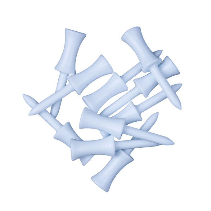 White Plastic Step Golf Tees – 54mm (10 pack)