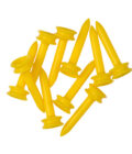 Yellow Plastic Step Golf Tees - 35mm (10 pack)