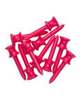 Red Plastic Step Golf Tees – 41mm (10 pack)