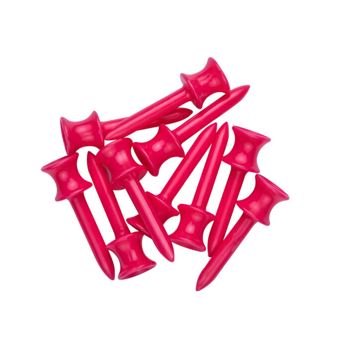Red Plastic Step Golf Tees – 41mm (10 pack)