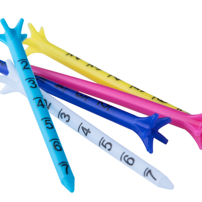 5-Prong Plastic Golf Tees - 80mm (5 pack)